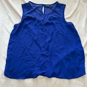 Women’s Blue Sleeveless Top Petite Large
